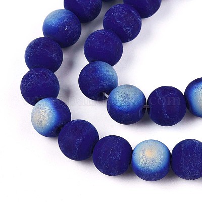 Нити из матовых непрозрачных стеклянных бусин GLAA-T032-P10mm-MBB03-1