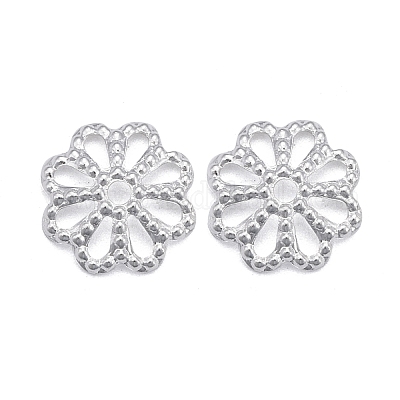 Латунные многолепестковые колпачки для бусинок KK-K253-22S-1