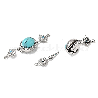 Латунные застежки из прозрачного кубического циркония с микропаве KK-G505-37P-1