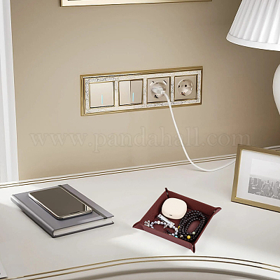 Ящик для хранения из искусственной кожи с защелкой AJEW-WH20011-69A-1