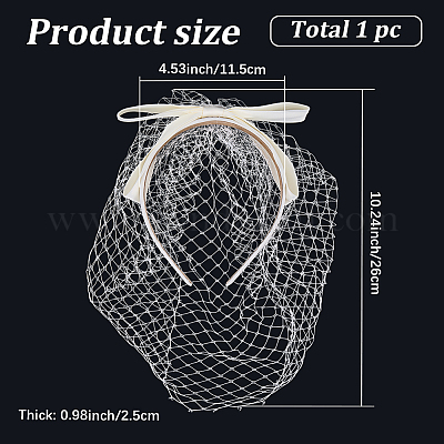 Марлевая сетка вуаль ткань бант резинки для волос&nbsp;AJEW-WH20018-96-1