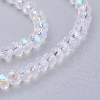 Гальванические стеклянные бусины EGLA-J047-3x2mm-AB03-1