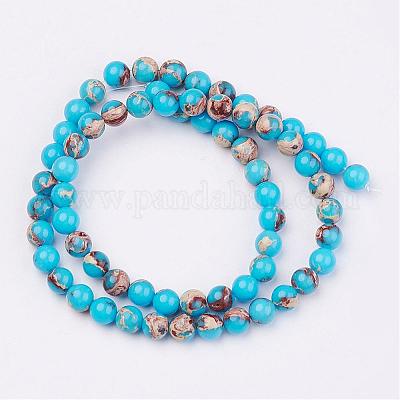 Натуральные имперские нитки из яшмы G-P260-01-8mm-1