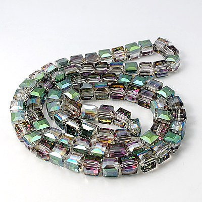 Perles en verre electroplate&nbsp;EGLA-E006-3F-1