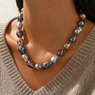 Элегантные женские бусины из жемчуга-самородка с латунными застежками QH8912-1