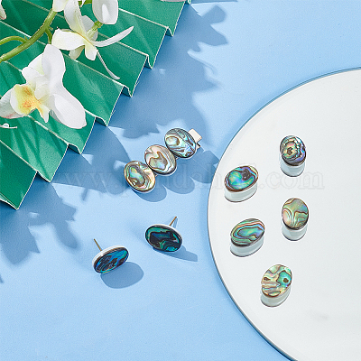 10 шт. кабошоны из натуральной ракушки пауа FIND-BC0005-54-1