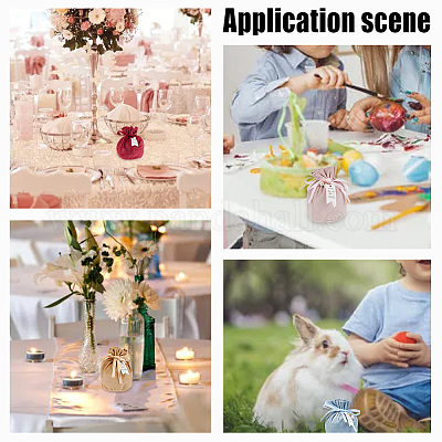 8 комплект из 4-х цветных бархатных мешочков с завязками TP-BC0001-07-1