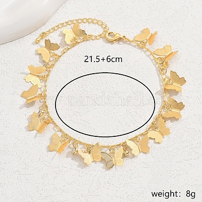 Браслеты на ногу в виде бабочки из латуни в стиле бохо для женщин KN9675-2-1