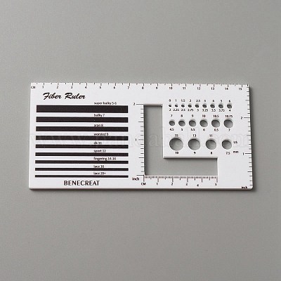 Прямоугольная акриловая спица и направляющая для обертывания пряжи DIY-WH0033-91-1