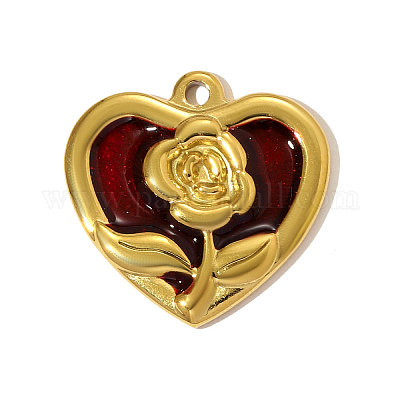 Подвески из нержавеющей стали 304 с эмалью STAS-OY005-28G-1