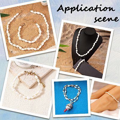 2 нити бусин из натуральной ракушки-трубы SHEL-LT0001-01-1