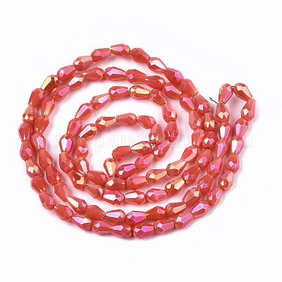 Стеклянные бусины с гальваническим покрытием  EGLA-S194-02A-A04-1