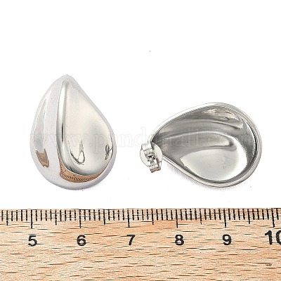 Серьги-гвоздики из нержавеющей стали 304 EJEW-D319-09A-P-1