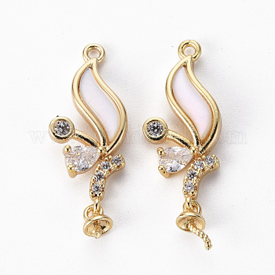 Латунная микропаве из прозрачного кубического циркония KK-Q765-014-NF-1