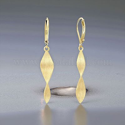 Серьги с застежкой-рычагом из латуни FS-WG34DE2-01-1