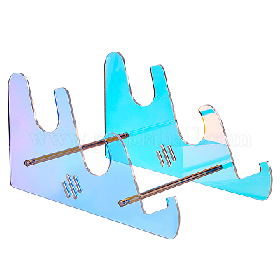 2-ярусные прозрачные акриловые подставки для клавиатуры ODIS-WH0027-055-1