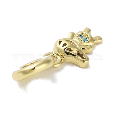 Покрытие стойки латунь паве кубический цирконий европейские подвески X-KK-R163-08A-G-1