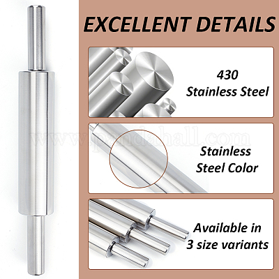 3 шт. 3 вида скалок для глины из нержавеющей стали 430 AJEW-BC0007-16-1