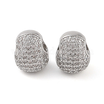 Латунные микропаве прозрачные подвески с фианитом KK-Q816-08P-1