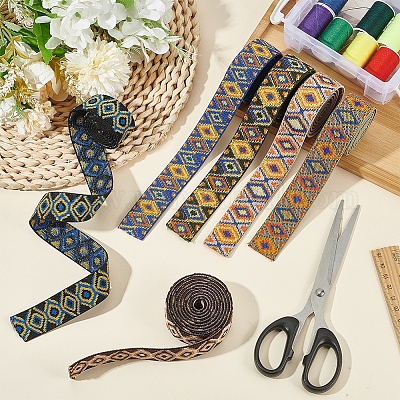 6 прядь 6 стиля плоский этнический полиэстеровый эластичный шнур OCOR-BC0006-44-1