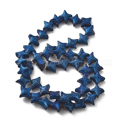 Гальванические бусины из натуральной лавы G-A251-C01-01H-1