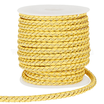 10м круглых плетеных шнуров из искусственной кожи LC-WH0008-03E-1