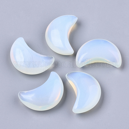 Pierres de paume de poche en cristal opalite en forme de lune G-T132-001K-1