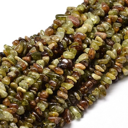 Verde naturale di chip granato perline fili G-E271-97-1