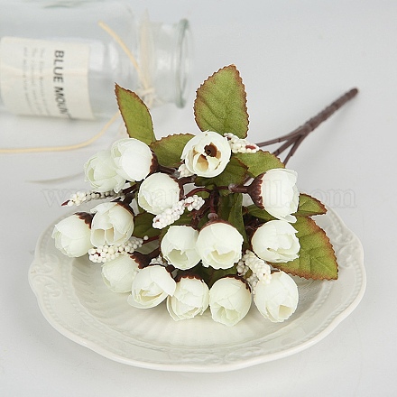 プラスチック製のユーカリ造花  結婚式パーティーのホームルームの装飾結婚アクセサリー  ホワイト  240mm PW23051074760-1