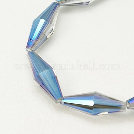Electroplate Glass Beads EGLA-J019-WLS09-1