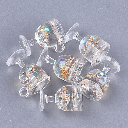 Resin Cup Pendants CRES-S359-10H-1