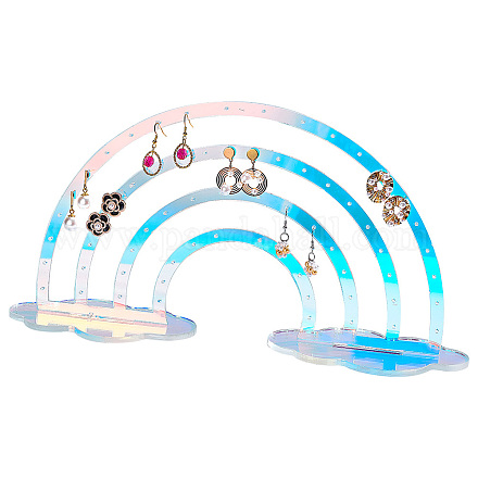 Ph pandahall 66 trous support de support de boucle d'oreille en acrylique EDIS-WH0016-14-1