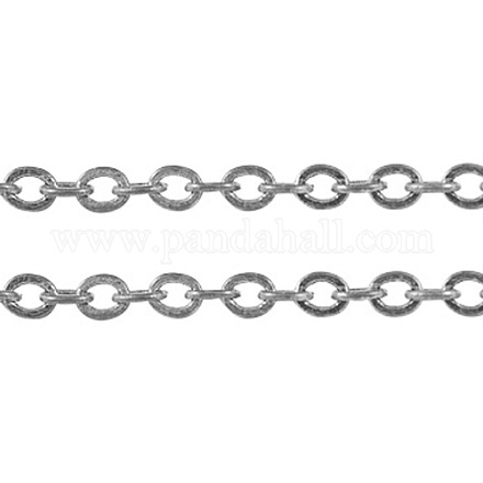 Brass Cable Chains CHC025Y-75cm-P-NF-1