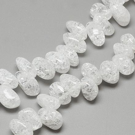 Natural Crackle Quartz Crystal Beads Strands G-R439-22B-1