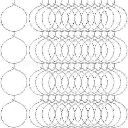 200 шт. латунные кольца для бокалов вина KK-SP0001-31B-P-1