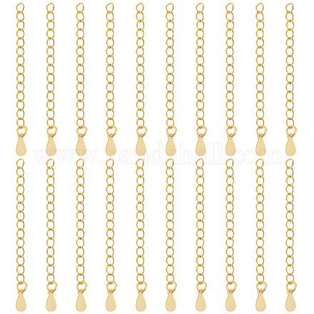 20 шт. латунный удлинитель цепи KK-BBC0016-38B-1