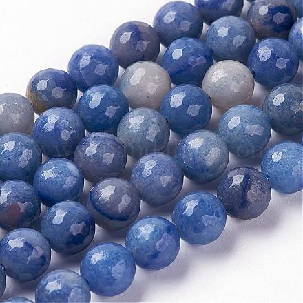 Naturali blu perline avventurina fili G-P278-02-12mm-1
