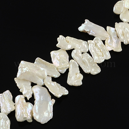 Natural Baroque Pearl Keshi Pearl Beads Strands PEAR-Q004-26-1
