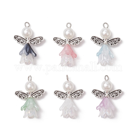 Стеклянные бусины с акриловыми колпачками PALLOY-JF03627-1