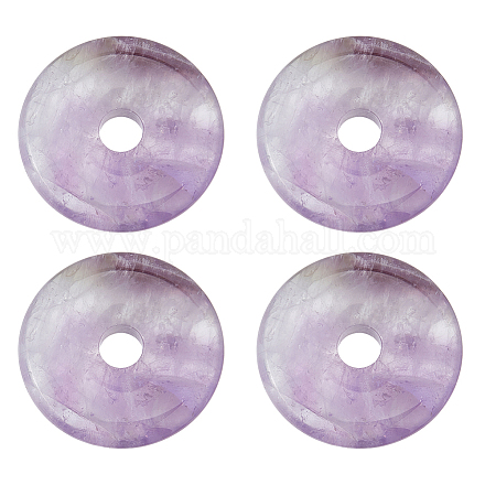 4 шт. Подвески из натурального аметиста G-FH0002-67B-1