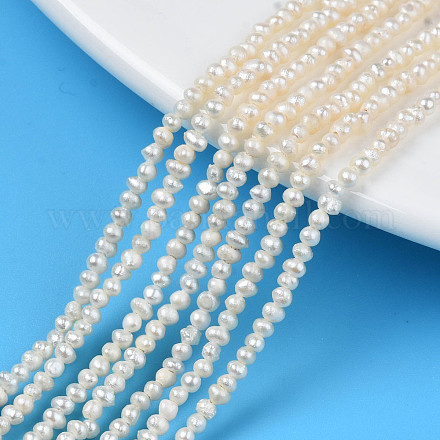 Fili di perle di perle d'acqua dolce coltivate naturali PEAR-N013-02H-1
