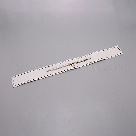 真鍮製のナイロンジッパー  ホワイト  54.2x5.7x0.25cm  穴：4x4mm DIY-TAC0016-02B-1