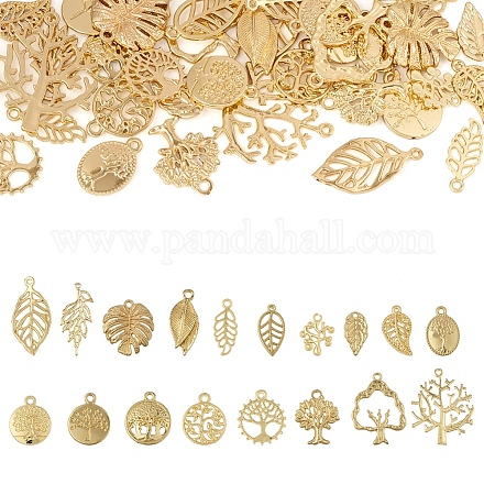 Pandahall 36 pièces 18 styles pendentifs en alliage de placage de rack FIND-TA0003-01-1