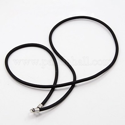 Fashionable Rubber Cord Necklaces Making NJEW-G114-10-2.5mm-1