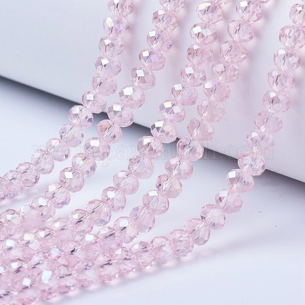 Chapelets de perles en verre électroplaqué EGLA-A034-T8mm-B12-1