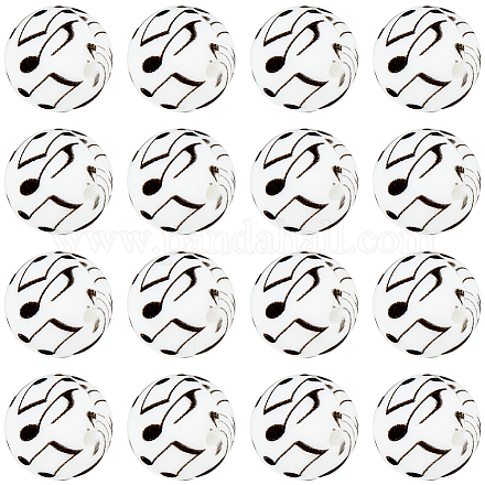 30 шт. печатные силиконовые фокусные бусины SIL-SC0001-73-1