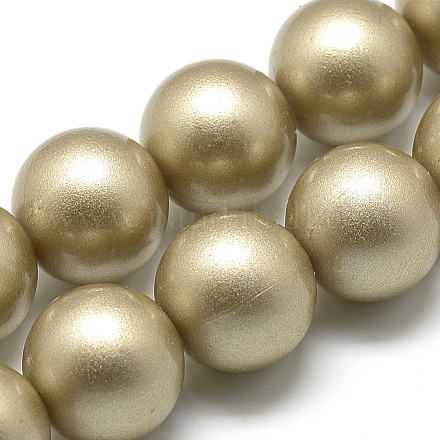 Perles acryliques opaques peintes à la bombe X-ACRP-Q024-10mm-G10-1