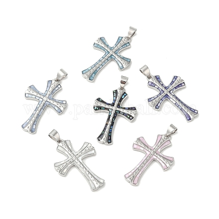 Подвески из латуни с покрытием из эпоксидной смолы KK-K380-06P-1