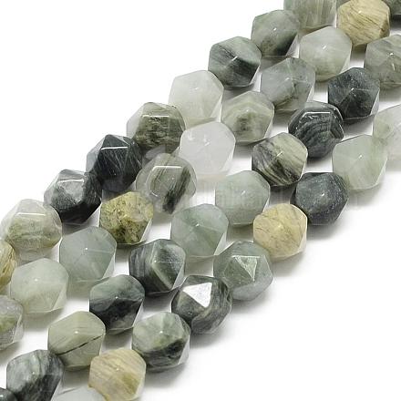 Chapelets de perles en jaspe verte naturelle de la ligne G-S149-01-8mm-1