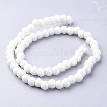 Perles en porcelaine manuelles PORC-G001-18-1